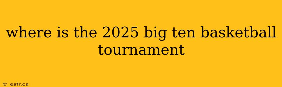 where is the 2025 big ten basketball tournament