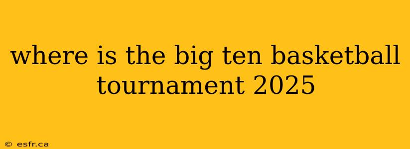 where is the big ten basketball tournament 2025