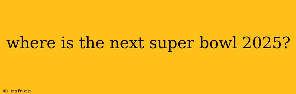 where is the next super bowl 2025?