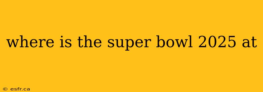 where is the super bowl 2025 at