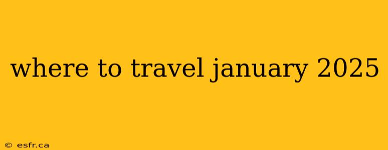 where to travel january 2025