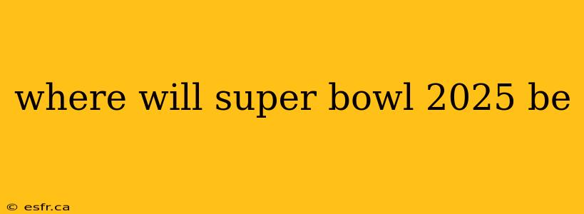 where will super bowl 2025 be