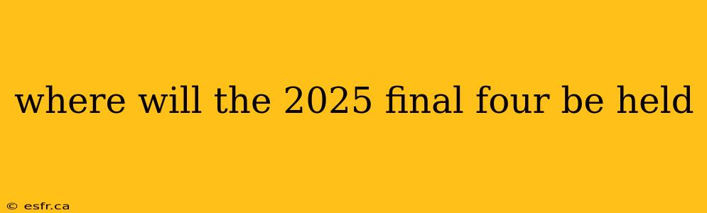 where will the 2025 final four be held