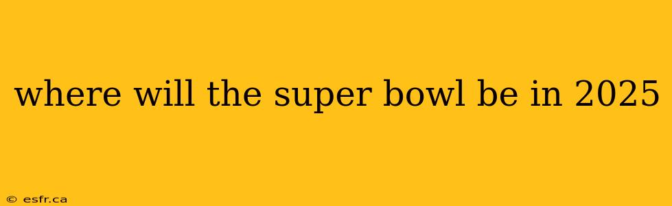 where will the super bowl be in 2025