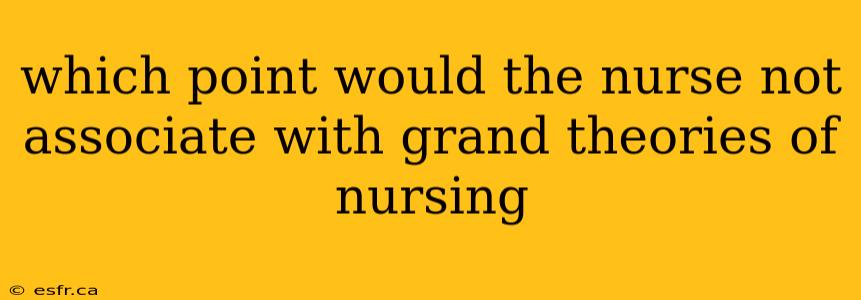 which point would the nurse not associate with grand theories of nursing