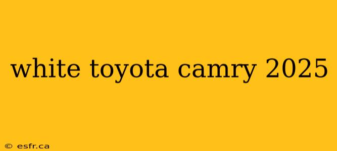 white toyota camry 2025