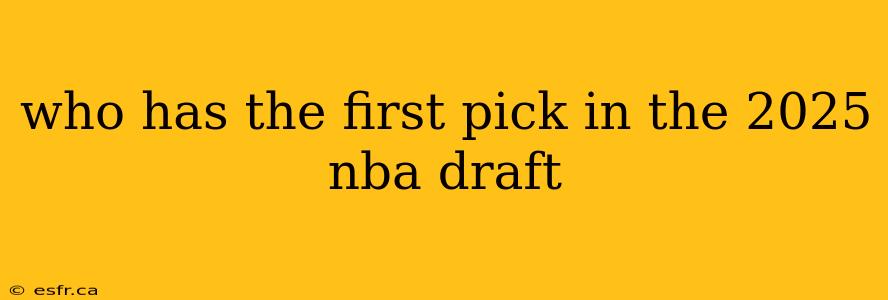 who has the first pick in the 2025 nba draft