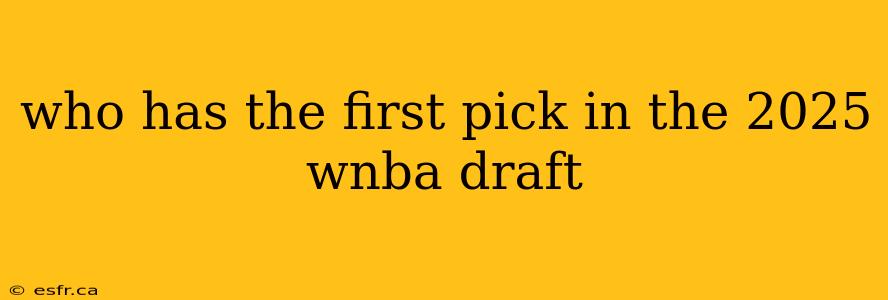 who has the first pick in the 2025 wnba draft