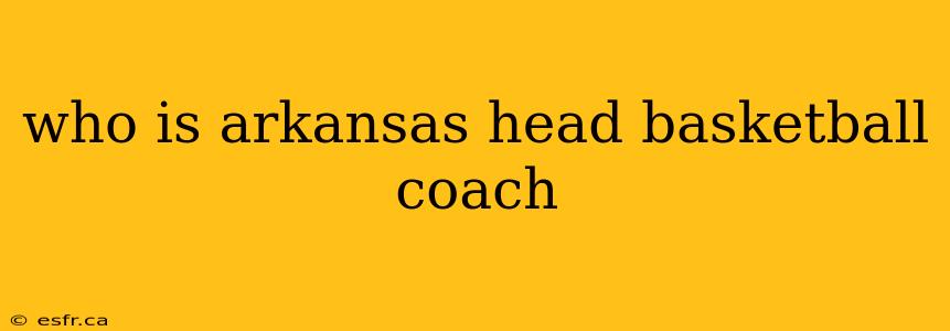 who is arkansas head basketball coach