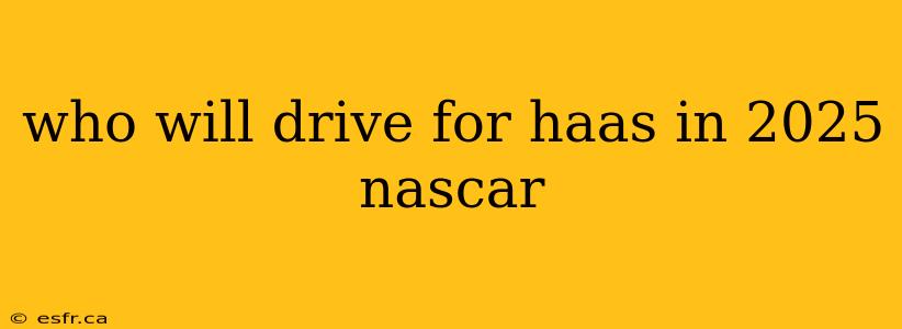 who will drive for haas in 2025 nascar