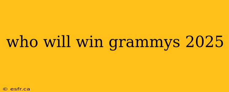 who will win grammys 2025