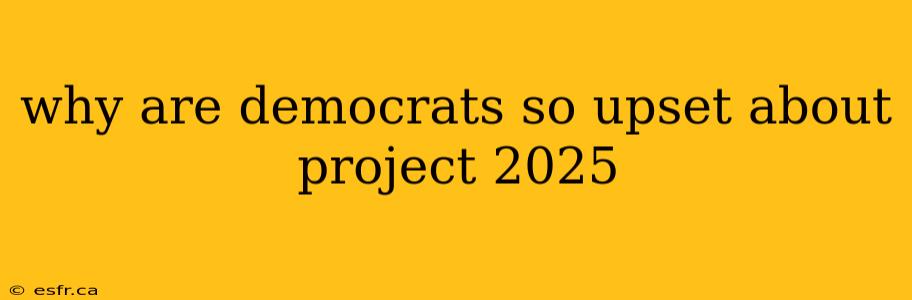 why are democrats so upset about project 2025