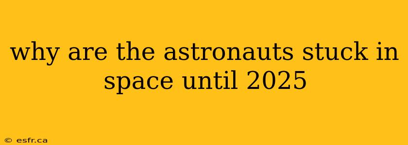 why are the astronauts stuck in space until 2025