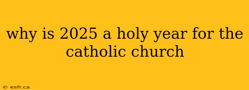 why is 2025 a holy year for the catholic church