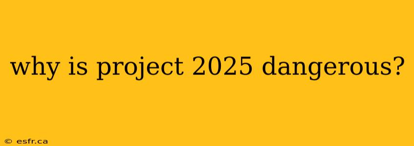 why is project 2025 dangerous?