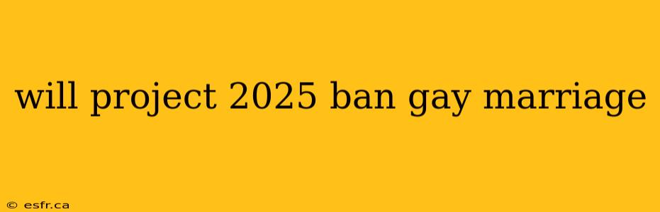 will project 2025 ban gay marriage