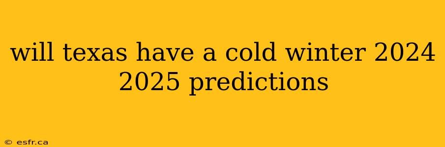 will texas have a cold winter 2024 2025 predictions