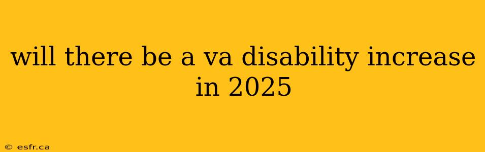 will there be a va disability increase in 2025