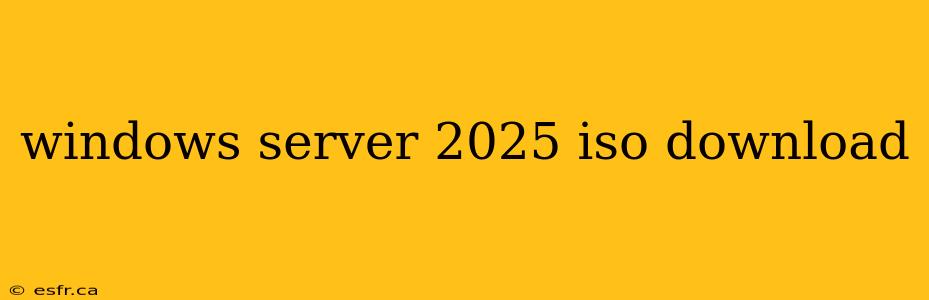 windows server 2025 iso download