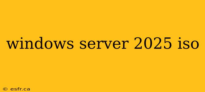 windows server 2025 iso