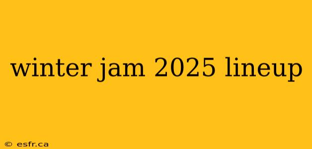 winter jam 2025 lineup