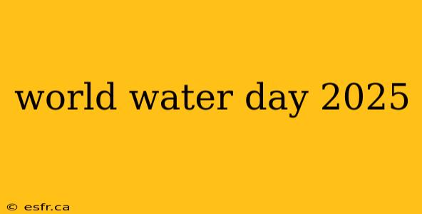 world water day 2025