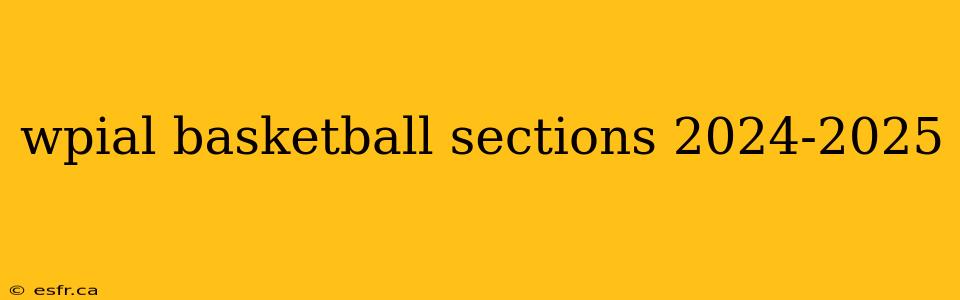 wpial basketball sections 2024-2025