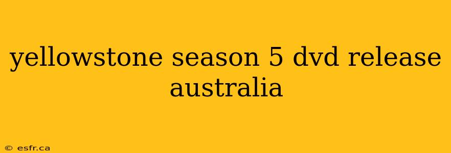 yellowstone season 5 dvd release australia