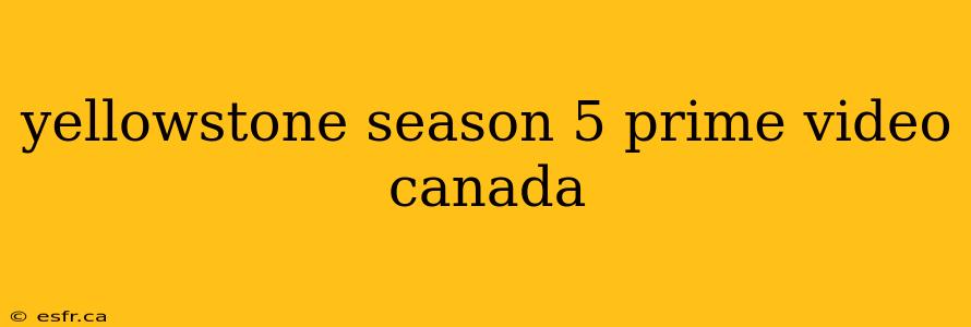 yellowstone season 5 prime video canada