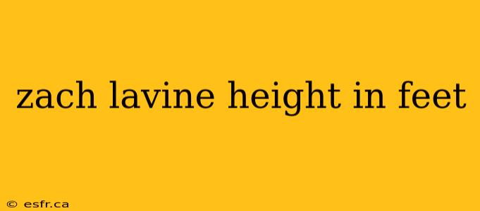 zach lavine height in feet